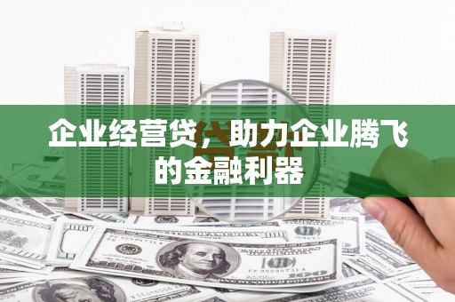 彬县企业经营贷，助力企业腾飞的金融利器