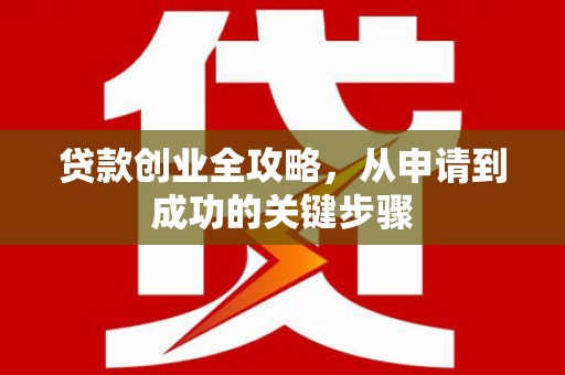 彬县贷款创业全攻略，从申请到成功的关键步骤