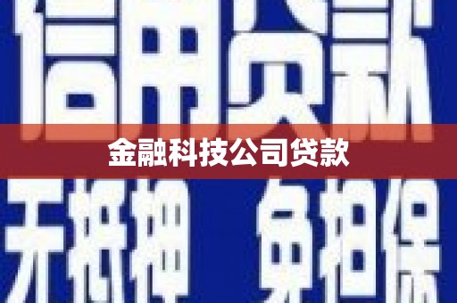 彬县金融科技公司贷款