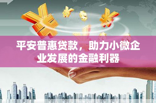 彬县平安普惠贷款，助力小微企业发展的金融利器