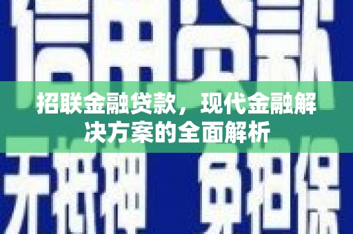 彬县招联金融贷款，现代金融解决方案的全面解析