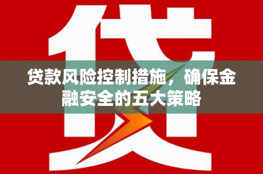 彬县贷款风险控制措施，确保金融安全的五大策略