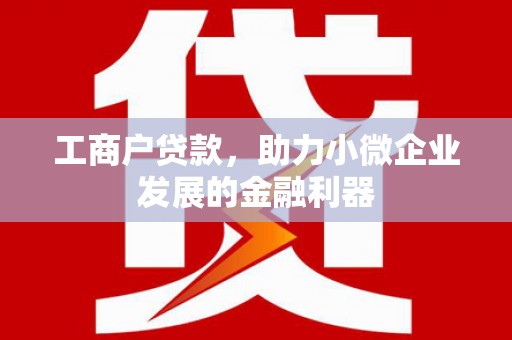 彬县工商户贷款，助力小微企业发展的金融利器