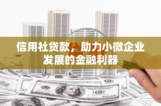 彬县信用社贷款，助力小微企业发展的金融利器