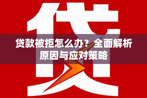 彬县贷款被拒怎么办？全面解析原因与应对策略