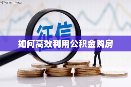 彬县如何高效利用公积金购房